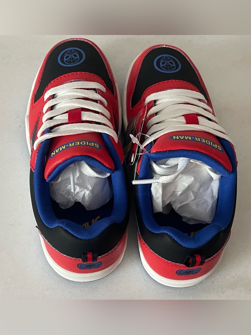 Spiderman Red, Blue & Black Kids Sneakers